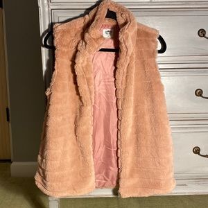 Pink fluffy vest